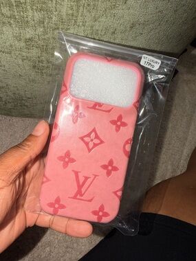 Pink Monogram Style iPhone 17 Pro Case
